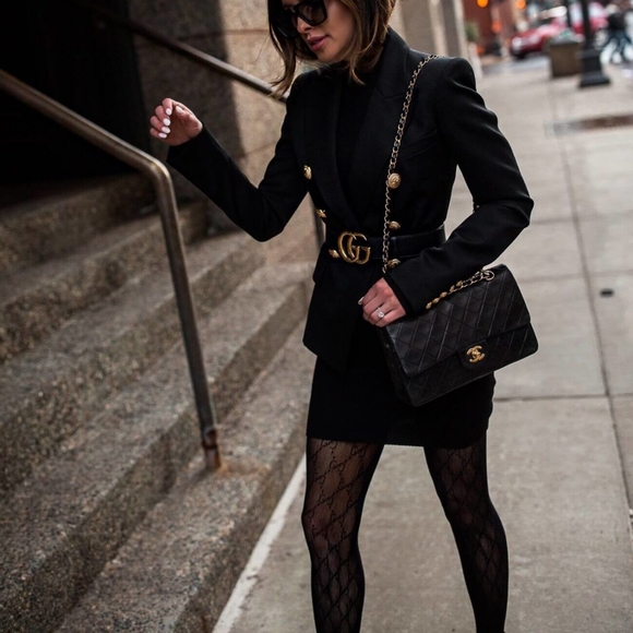 AUTHENTIC GUCCI WIDE LEATHER BELT WITH DOUBLE G BUCKLE SIZE 75 MSRP$778 AFTERTAX - Picture 9 of 16